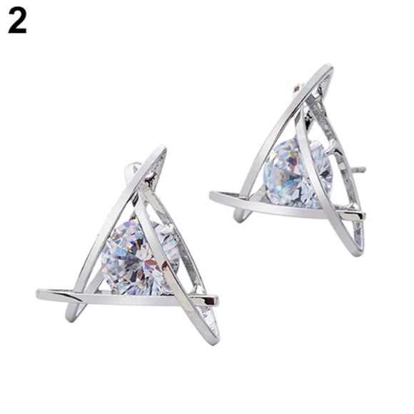 NEW!💙💎MODERN CAGED CZ SPARKLERS!💎💙SO BEAUTIFUL - Picture 6 of 8